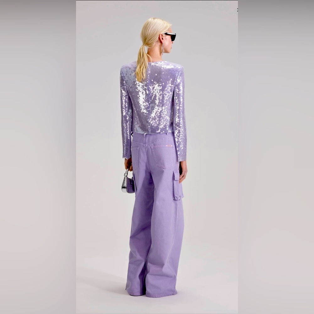 Lilac Sequin Top